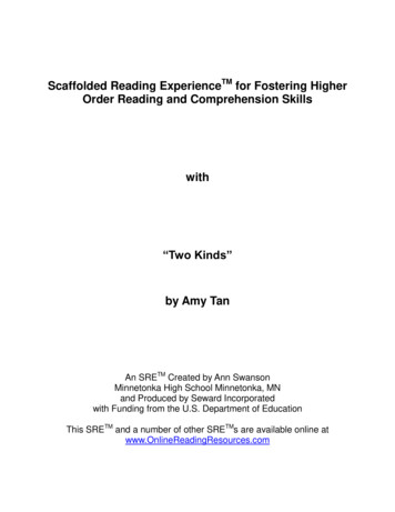 Scaffolded Reading ExperienceTM For Fostering Higher-Level .