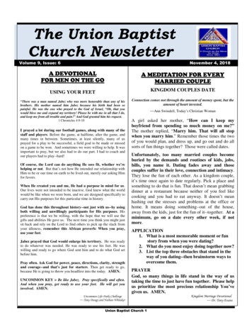 The Union Baptist Church Newsletter