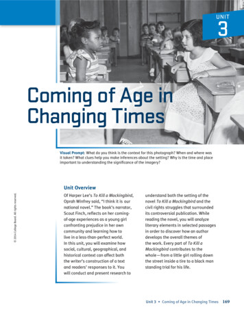 Coming Of Age In Changing Times
