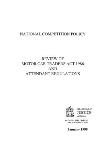 National Competition Policy - Ncp