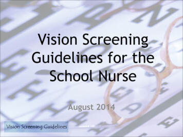 Vision Screening Guidelines For The School Nurse - Missouri