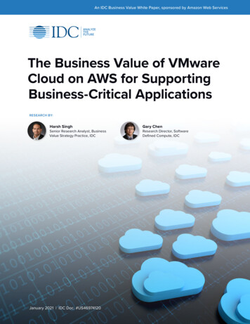 The Business Value Of VMware Cloud On AWS For Supporting Business .