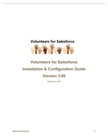 Volunteers For Salesforce Installation Configuration Guide