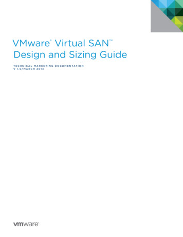 VMware Virtual SAN Design And Sizing Guide