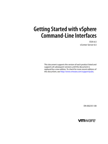 Getting Started With VSphere Command-Line Interfaces - ESXi 6
