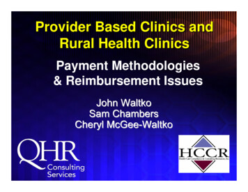 Provider Based Clinics And Rural Health Clinics - HCCA Official Site