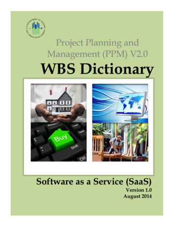 Project Planning And Management (PPM) V2.0 WBS 