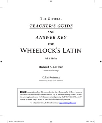 For Wheelock’s Latin