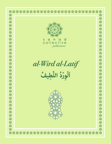 Al-Wird Al-Latif فيُ طَِّللا دُرْوِْلَا