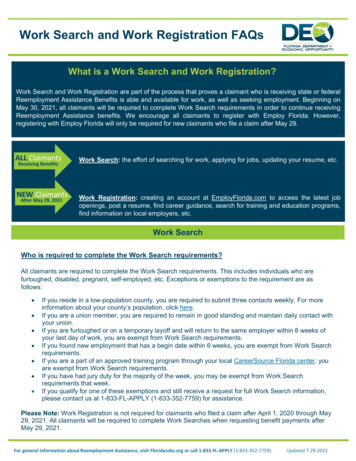 Work Search And Work Registration FAQs - Floridajobs 