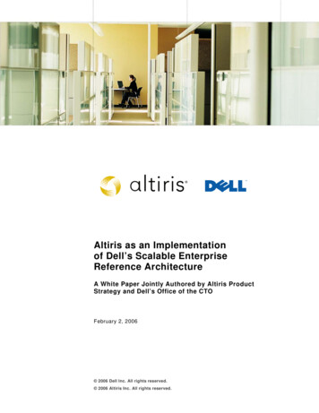 Altiris As An Implementation Of Dell's Scalable Enterprise Reference .