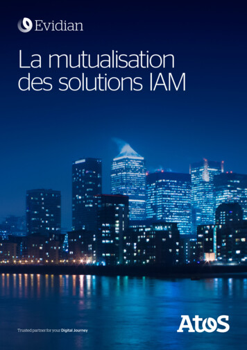 Evidian La Mutualisation Des Solutions IAM