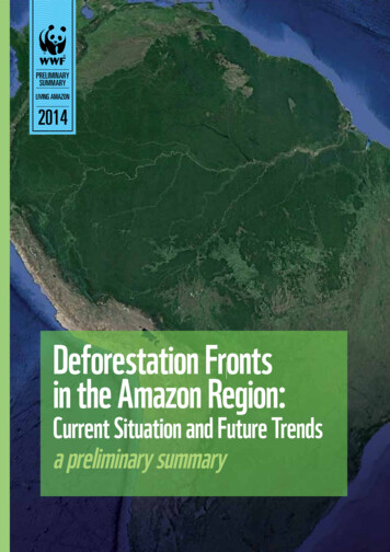 Deforestation Fronts In The Amazon Region