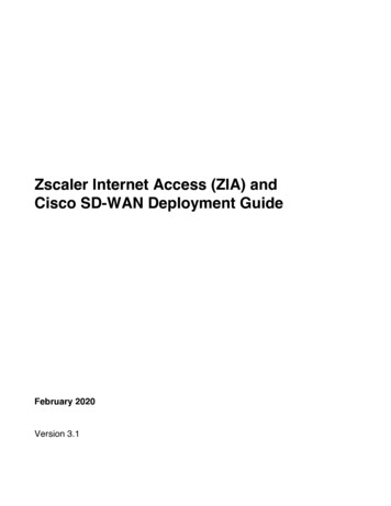 Zscaler Internet Access (ZIA) And Cisco SD-WAN Deployment Guide