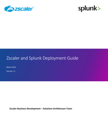 Zscaler And Splunk Deployment Guide