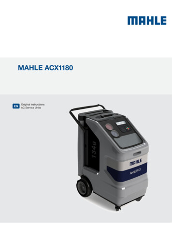 MAHLE ACX1180 - MAHLE Service Solutions