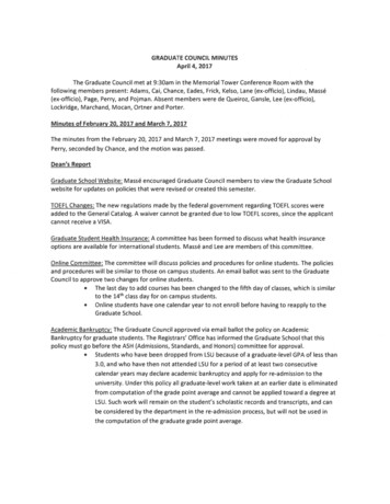 LSU Graduate Council Meeting Minutes