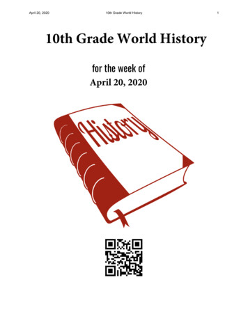10th Grade World History - Hemet Learns Together