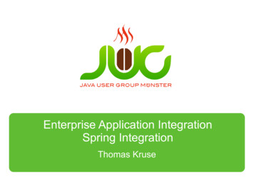 Enterprise Application Integration Spring Integration