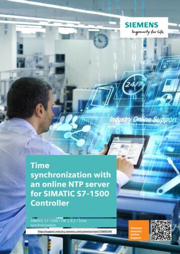 Time Synchronization With An Online NTP Server For SIMATIC S7 . - Siemens