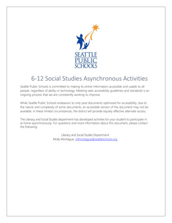 6-12 Social Studies Asynchronous Activities