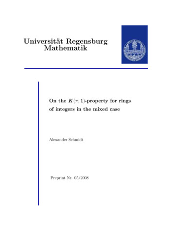 Universit At Regensburg Mathematik - CORE
