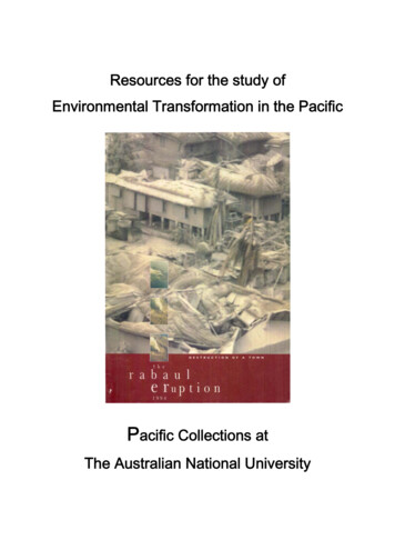Resources For The Study Of Environmental Transformation In The Pacific