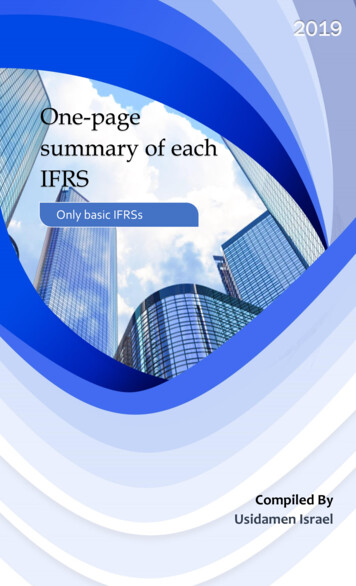 One-page Summary Of Each IFRS