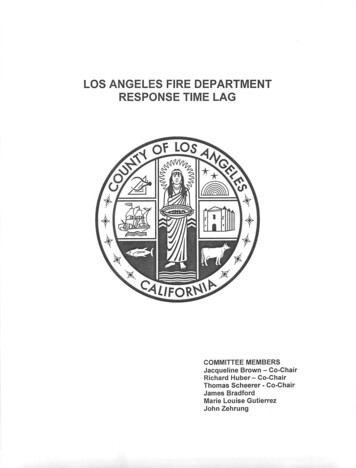 RESPONSE TIME LAG LOS ANGELES FIRE DEPARTMENT