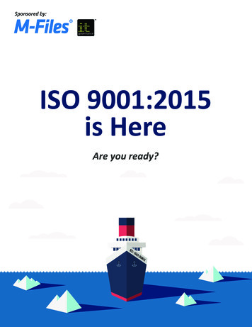ISO 9001:2015 Is Here