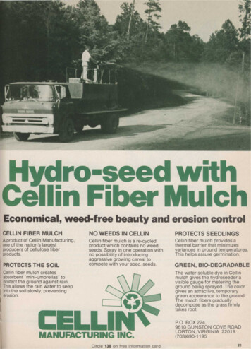 Hydro-seed With Cellin Fiber Mulch