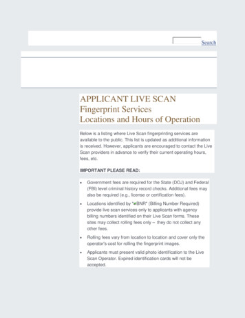 APPLICANT LIVE SCAN Fingerprint Services Locations And .