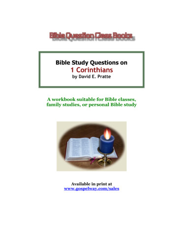 A Workbook Suitable For Bible Classes, Family Studies, Or .