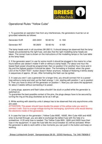 Operational Rules “Yellow Cube” - BRIESE LICHTTECHNIK