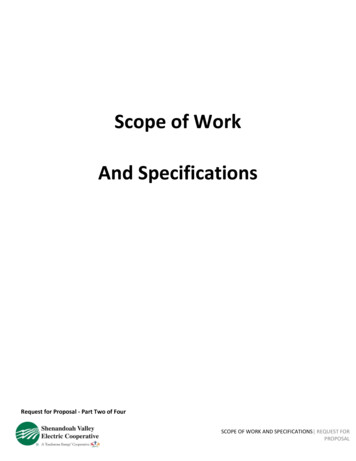 Scope Of Work And Specifications