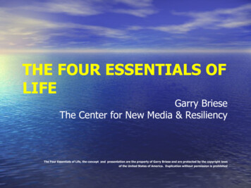 THE FOUR ESSENTIALS OF LIFE
