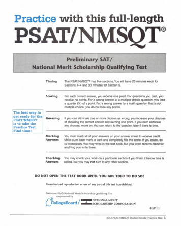 Practice With This Full-length PSAT/NMS T 