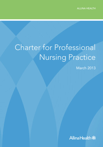 Charter For Professional Nursing Practice - Allina Health