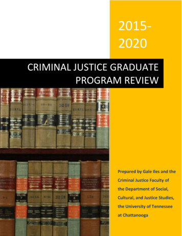 Criminal Justice Graduate Program Review