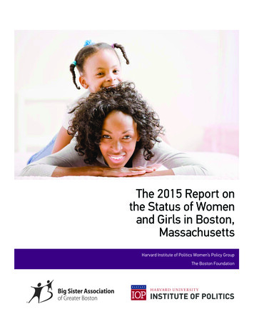 2015 Report On Women And Girls - Boston.gov
