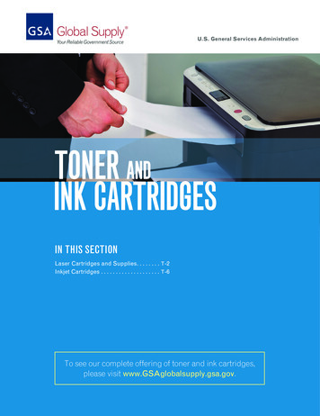2016 Toner And Ink Cartridges Chart
