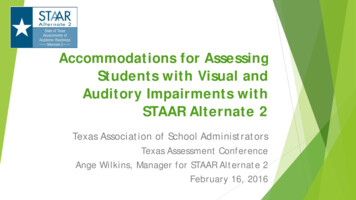 Accommodations For Visual Impairments And Auditory .