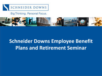 Schneider Downs Employee Benefit Plans And Retirement Seminar