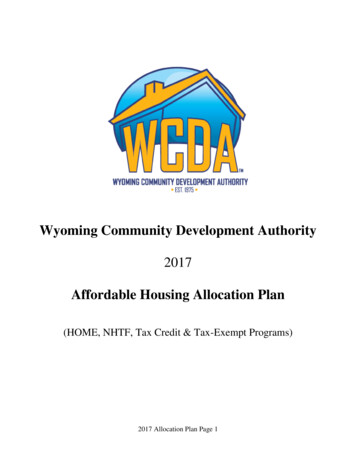 Wyoming Community Development Authority - Nlihc 