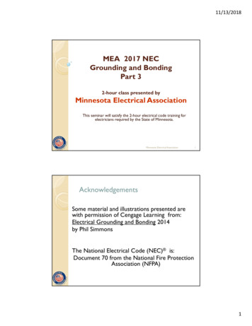 MEA 2017 NEC Grounding And Bonding Part 3