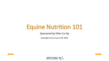 Equine Nutrition 101 - Horse Council BC