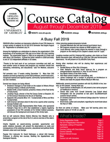 Course Catalog - Olli.uga.edu