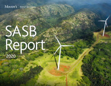 SASB Report - Moody's