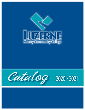 Catalog 2020 - 2021 - Luzerne
