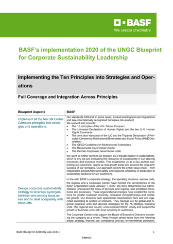 BASF's Implementation 2020 Of The UNGC Blueprint For Corporate .